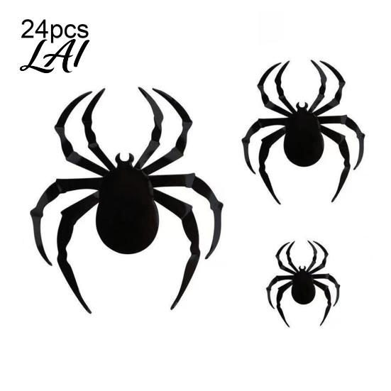 Halloween Bat Wall Stickers 3D Bats Decor Black Stickers Waterproof Shaped Art Scary Plastic DIY Room Decal for Indoor Party Supplies Outdoor Decor