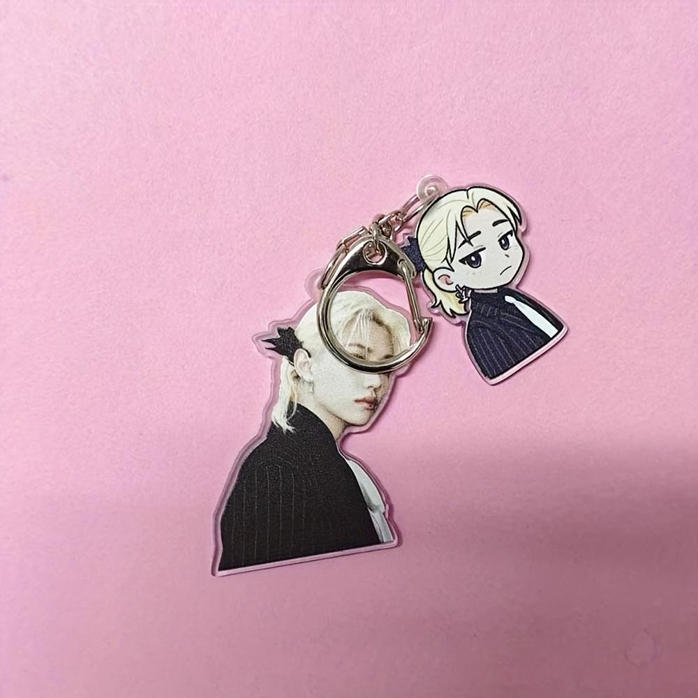 1 unidade de Chaveiro SKZ para Fãs de K-POP - Design de Grupo Musical com Iniciais SKZ Acessório Colecionável, Pingente de Bolsa 2D Plano com Tema K-POP