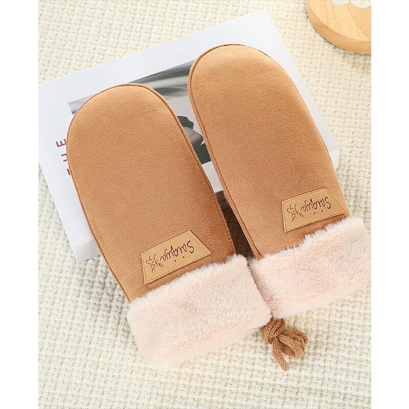 VICTORIA&VERA V9017ST06 Women's Warm Suede Mittens