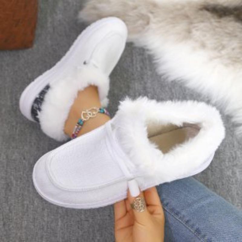 Large size winter new thick-soled wool single shoes women's velvet warm large size cotton shoes women's shoes
