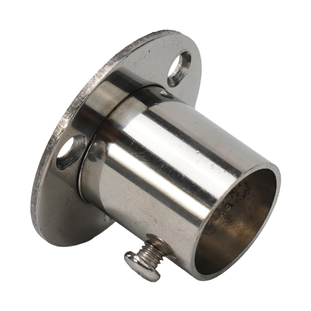 2pc 19-32mm Stainless Steel Wardrobe Support Closet Rod Flange Bracket Clothes Rod For Seat Hanger Pipe Holder