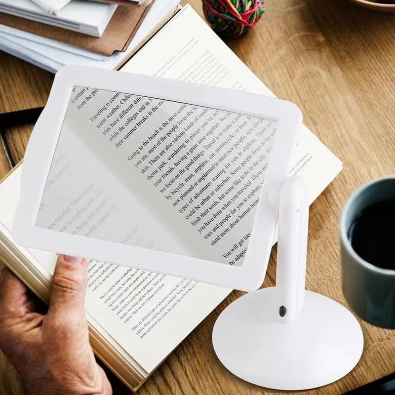 3X 180° Rotatable Magnifying Glass Handsfree Loupe Screen Reading Magnifier Foldable Multi-function Convenient with LED Light