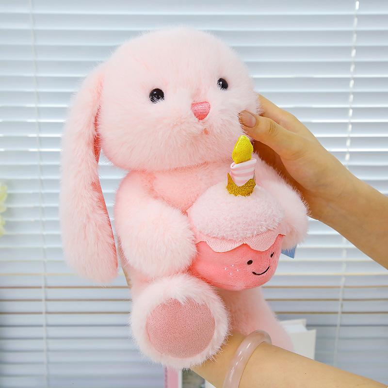 Aiji Rabbit Plush Toy Cute Little Rabbit Doll Doll Companionship and Comforting Doll Girl Gift
