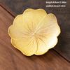 1PCgolden retro metal coaster tea ceremony decoration exquisite insulation pad suitable for tea rooms, home decoration