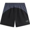Li Ning Wade Series Buchstaben-Spleißung Mittelhochbund Bequem Atmungsaktiv Gerade Lässige Shorts Herrenshorts Bergblau Gewaschen AKSU127-1