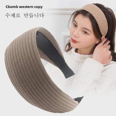 Mori Girl Koreaanse Stof Hoofdband met Brede Rand voor Dames - Effen Kleur Haaraccessoire