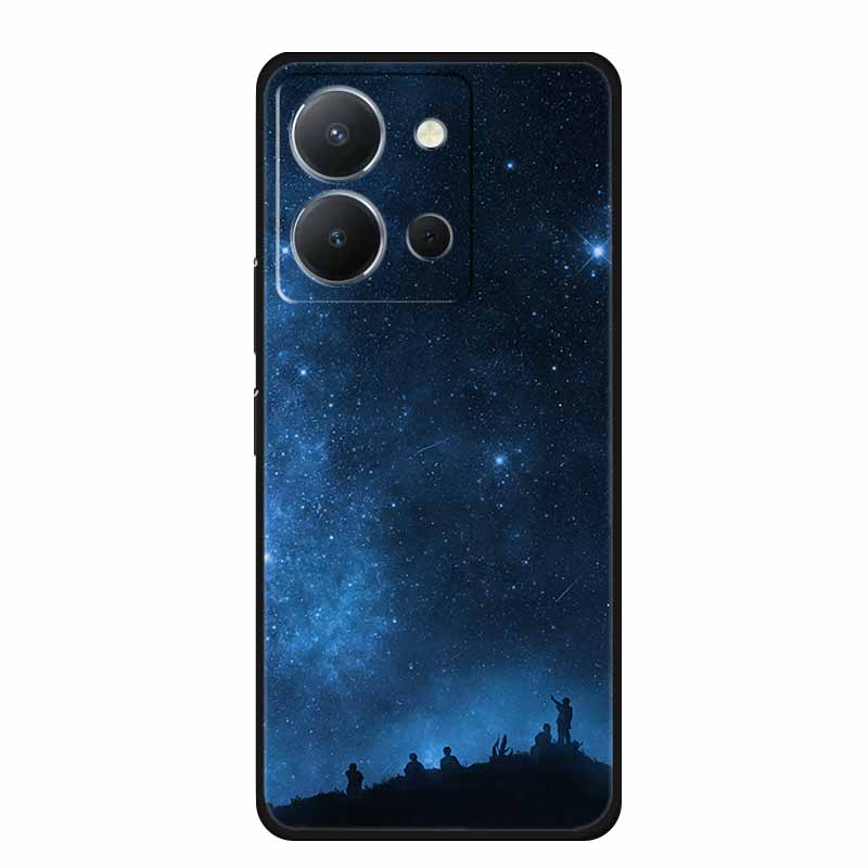 For Vivo Y36 4G Case Luxury TPU Soft Silicone Phone Cases Back Cover For VivoY36 4G Russian Version Shockproof Flowers New Funda
