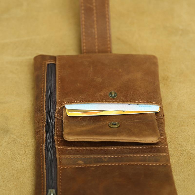 Retro Crazy Horse Leder Geldbörse Erste Schicht Rindsleder Herren Geldbörse Lang und Kurz Leder Multi-Karten Damen Geldbörse