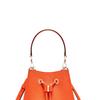 Michael Kors Mk Mercer Gallery Solid Color Leather Drawstring Bucket Bag Simple Elegant Shoulder Crossbody Bag Small Women Bags Orange 30F9GZ5L1L846
