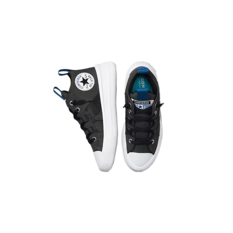 Converse Chuck Taylor All Star Ultra Easy-On Mid-Top Kids Canvas Shoes Graphite Black Kids Sneakers 372836C