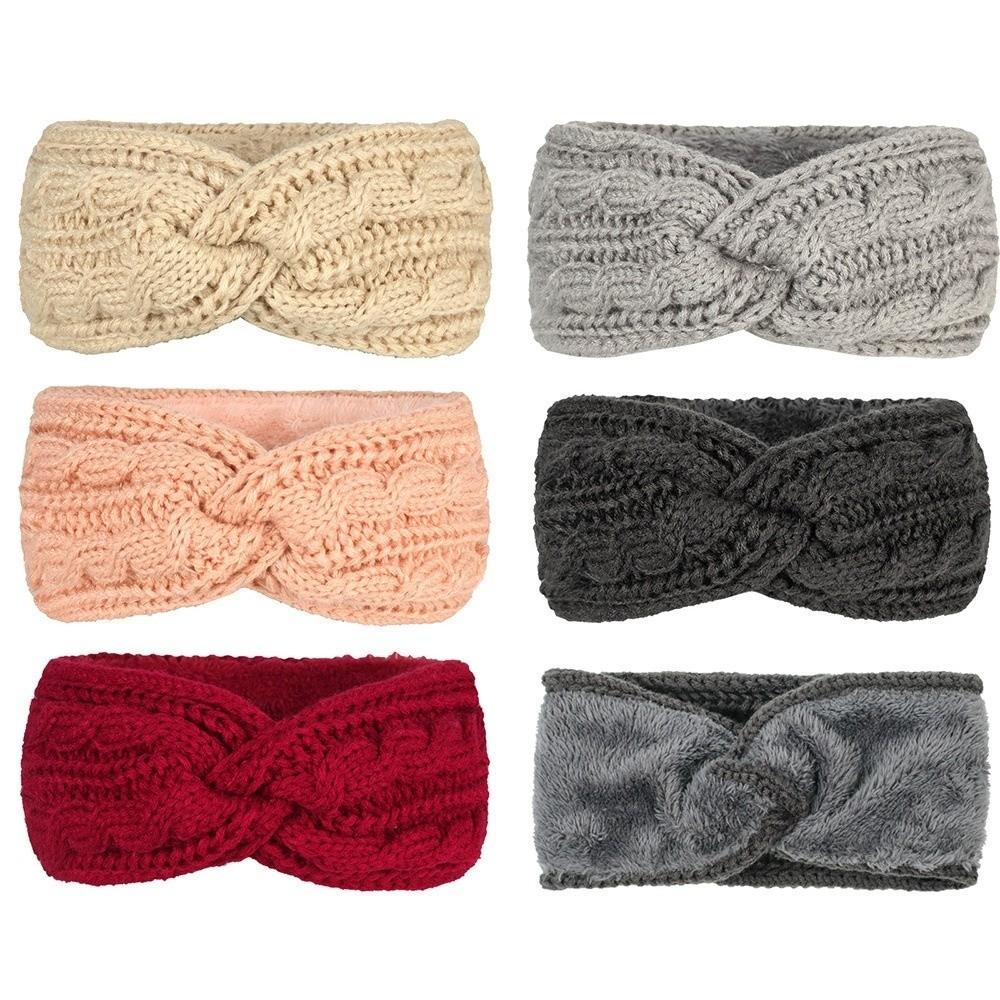 Warm Knitted Headbands Fleece Lining Headscarf Fashion Winter Headbands  Girls