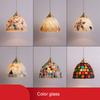 Mediterranean Sea Shell Hanging Light Ceiling Color Seashell Pendant Lamp Dining Room Bedroom LED Chandelier Lighting Restaurant