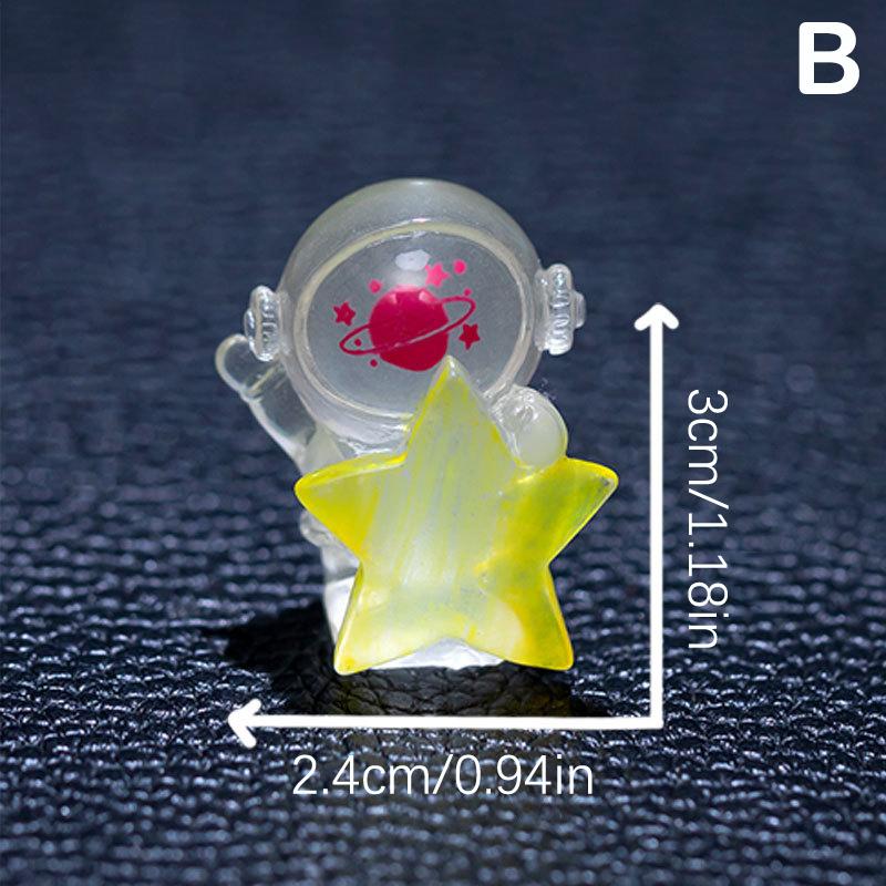 1Pcs Luminous Astronaut Resin Spaceman Figurine Home Decor Glowing Miniature Desktop Home Decoration Accessories