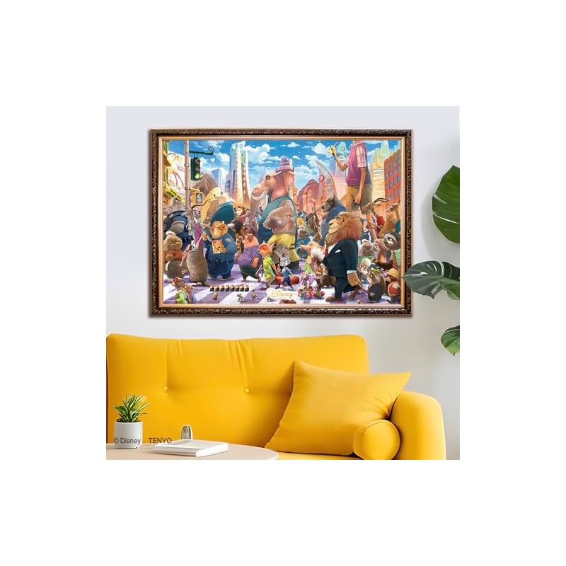 Tenyo [Made in Japan] 1000-piece jigsaw puzzle, Disney Crosswalk (Zootopia) (51x73.5cm) D-1000-904, includes glue, spatula, and service card.
