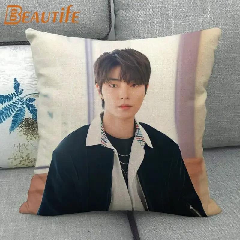 Custom Hwang In Yeop HOT KPOP Pillowcase 45X45cm Wedding Decorative Eco-Friendly Cotton Linen Fabric Pillow Case