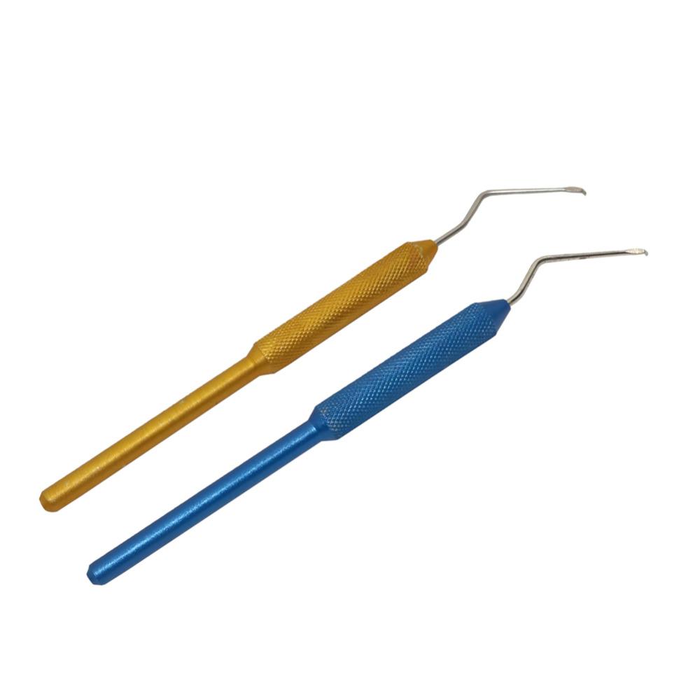 Outils d'apiculture pour déplacer les larves d'abeilles, aiguille en acier inoxydable bleu, système d'élevage de reines pour apiculteur, 2 pièces