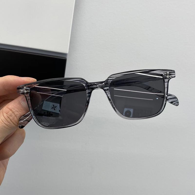 Leopard Dark Green Square Sunglasses for Men Vintage Designer Shades UV Protection Travel Sun Glasses