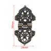 5Pcs Antique Decorative Hinges Bronze Engraving Design Box Hinges Jewelry Box Hardware DIY Box Metal Hinges for Wooden Cases
