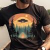 Ufo T Shirt Flying Saucer Over Campfire Camping And Aliens For