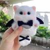 [Cute Interest] Black and White Twin Cat Doll Pendant Cute Cartoon Doll Girl Plush Keychain