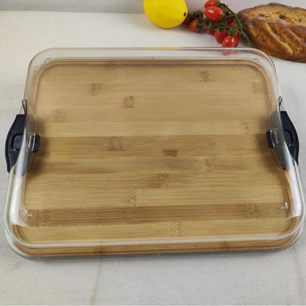 

Square Cheese Tray Wooden Snack Service Trays Multipurpose Biscuit Snacks Platter Camping Style C