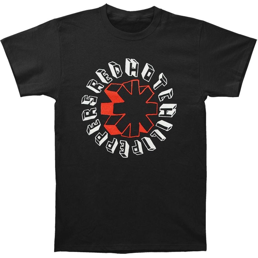 Men's Red Hot Chili Peppers Hand Drawn T-shirt  Black