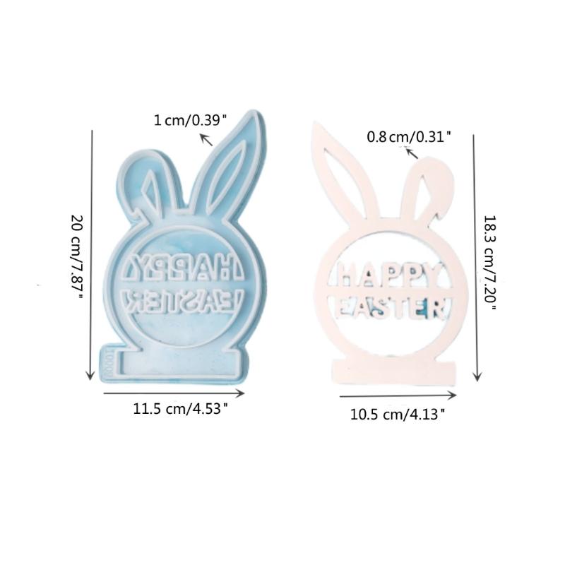 3D Królik Świecznik Formy Silikonowe Królik Wielkanocny Forma z Żywicy Świeczniki Formy Odlewnicze Dekoracje Stołu DIY