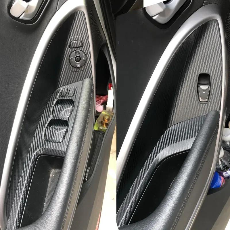 Car-Styling Carbon Fiber Car Interior Center Console Color Change Molding Sticker Decals For Hyundai SantaFe IX45 2013-2018