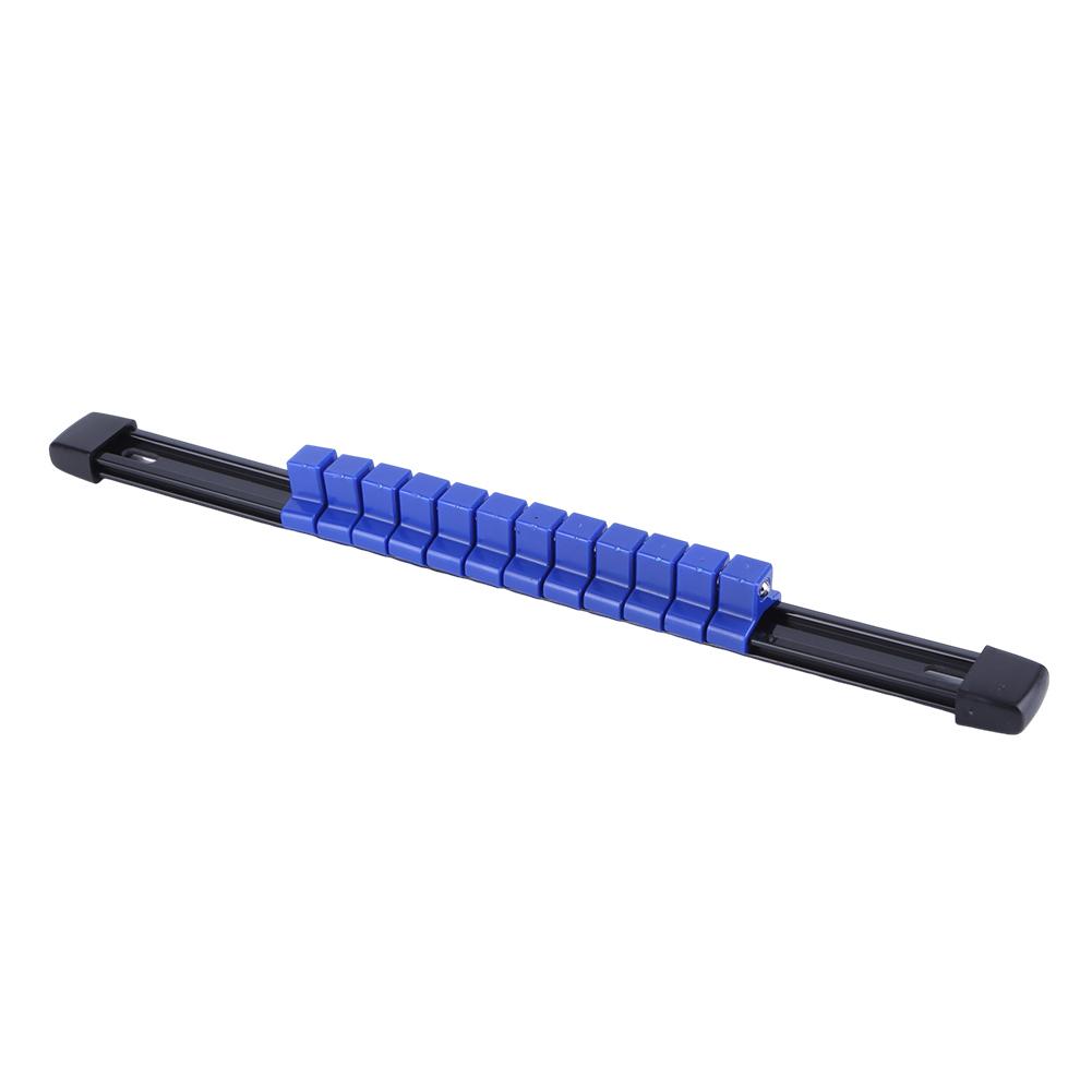 1/2 3/8 1/4-Inch 360° Socket Organizer Socket Holder Kit Socket Storage Rails ABS Heavy Duty Socket Rail for Tool Box