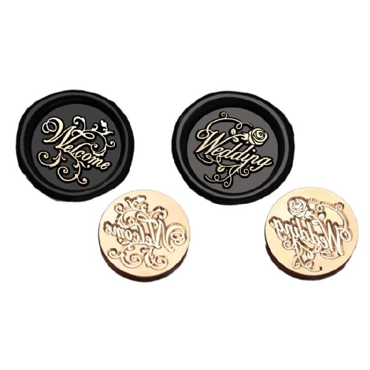 Envelope Emboss Wax Seal Stamp Head Removable Sealing Brasses Stamp Head Gift