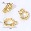 18K Gold Plated Enhancer Bail Clasp,D Shape Openable Pendant Connector For Jewelry Making Findings DIY Bracelet Accessories