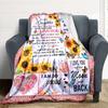 1pc To Daughter Love Envelope Blanket, Lightweight Flannel Throw For Sofa, Bed, Travel, Camping, Livingroom, Office, Couch, Chair, And Bed,