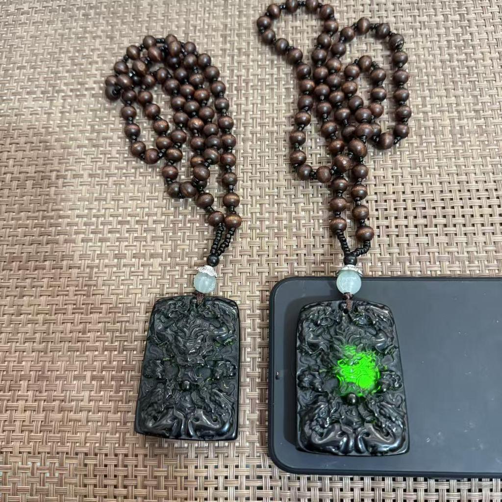 Dragon Photochromic Pendant Necklace - Red, Green, Amber Resin Acrylic Jewelry