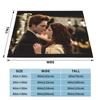 Edward Bella Flannel Throw Blanket The Twilight Saga Movie Blanket for Home Travel Ultra-Soft Bedspread