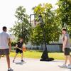 2.4-2.9m Adjustable Basketball Hoop and Stand with Weighted Base, Portable on Wheels, Black