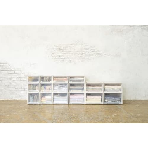 Tenma Fits Case Storage Box, Small Organizer, 22.4cm Wide x 30.7cm Deep x 12.4cm High, Sagging-Resistant Storage Case for Small Items and Clothing, Co