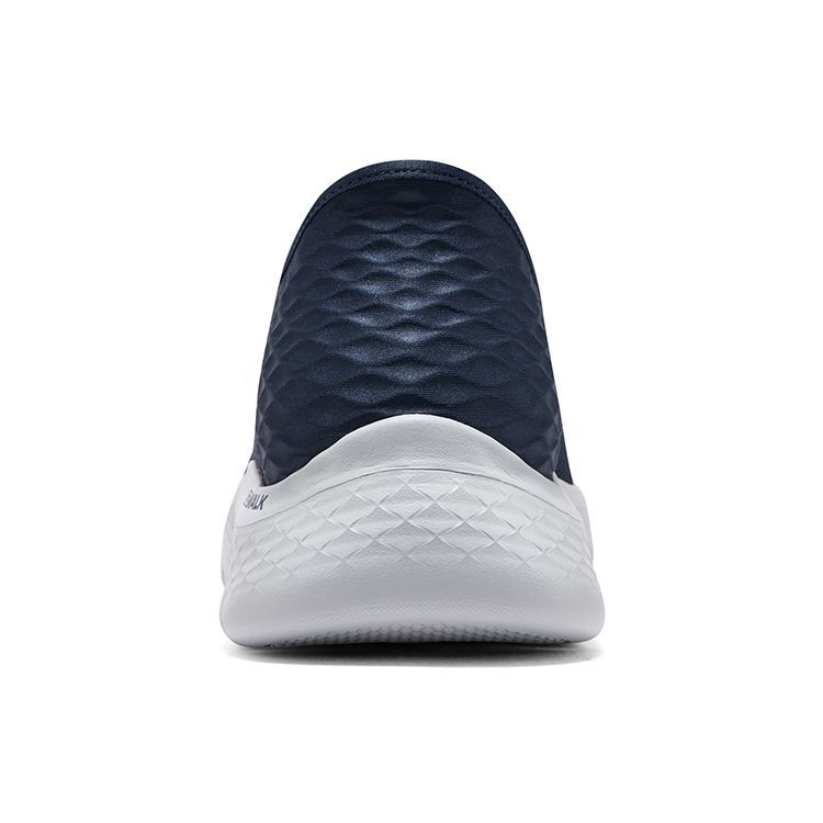 Skechers Slip-Ins Flash Series Mesh Round Toe Lace-Up Low-Top Casual Shoes Men sneakers Blue White 216491-NVY