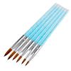 Sky Blue Acrylic Diamond & Crystal Nail Art Pen Set, 6-Piece