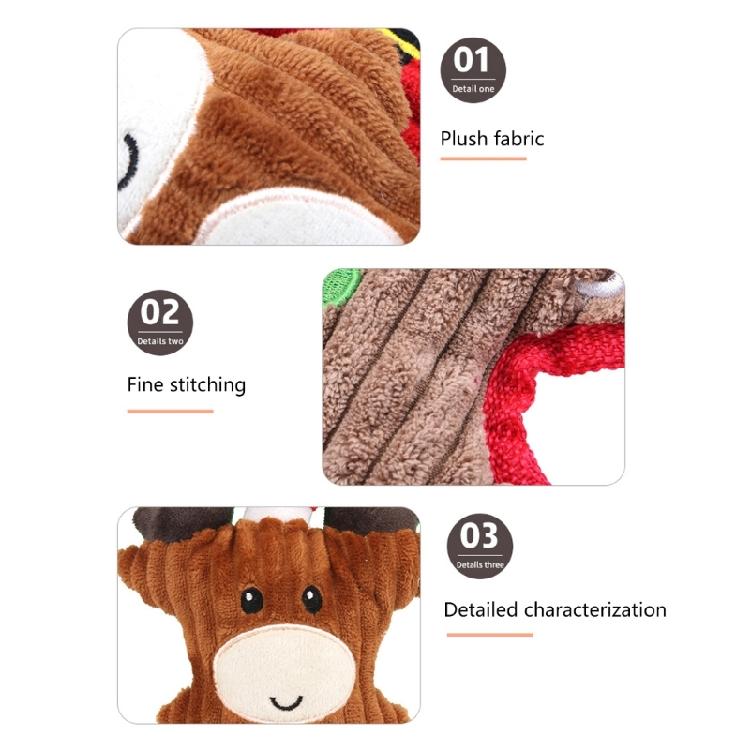 Dog Training Toy Squeak Christmas Gift for Medium Dogs Soft Plush Chew Toys