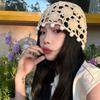 Sweet Knit Beanies Beads Tassels Weave Cap Retro Crochet Hollow Knitted Hat  Girls