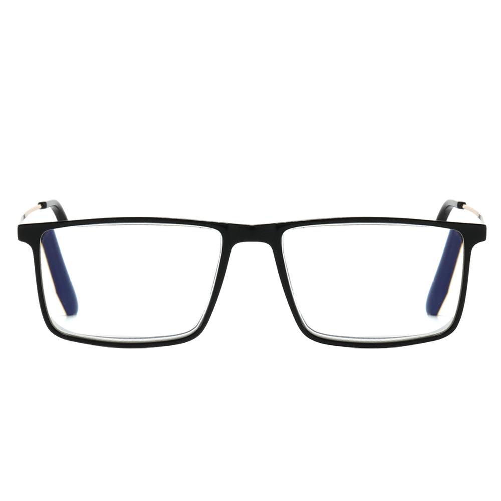 New square retro presbyopia, fashionable and simple metal leg presbyopia business square myopia glasses