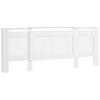 Radiator Cover, Slatted Design, Adjustable Length 125-201 Cm, MDF, White
