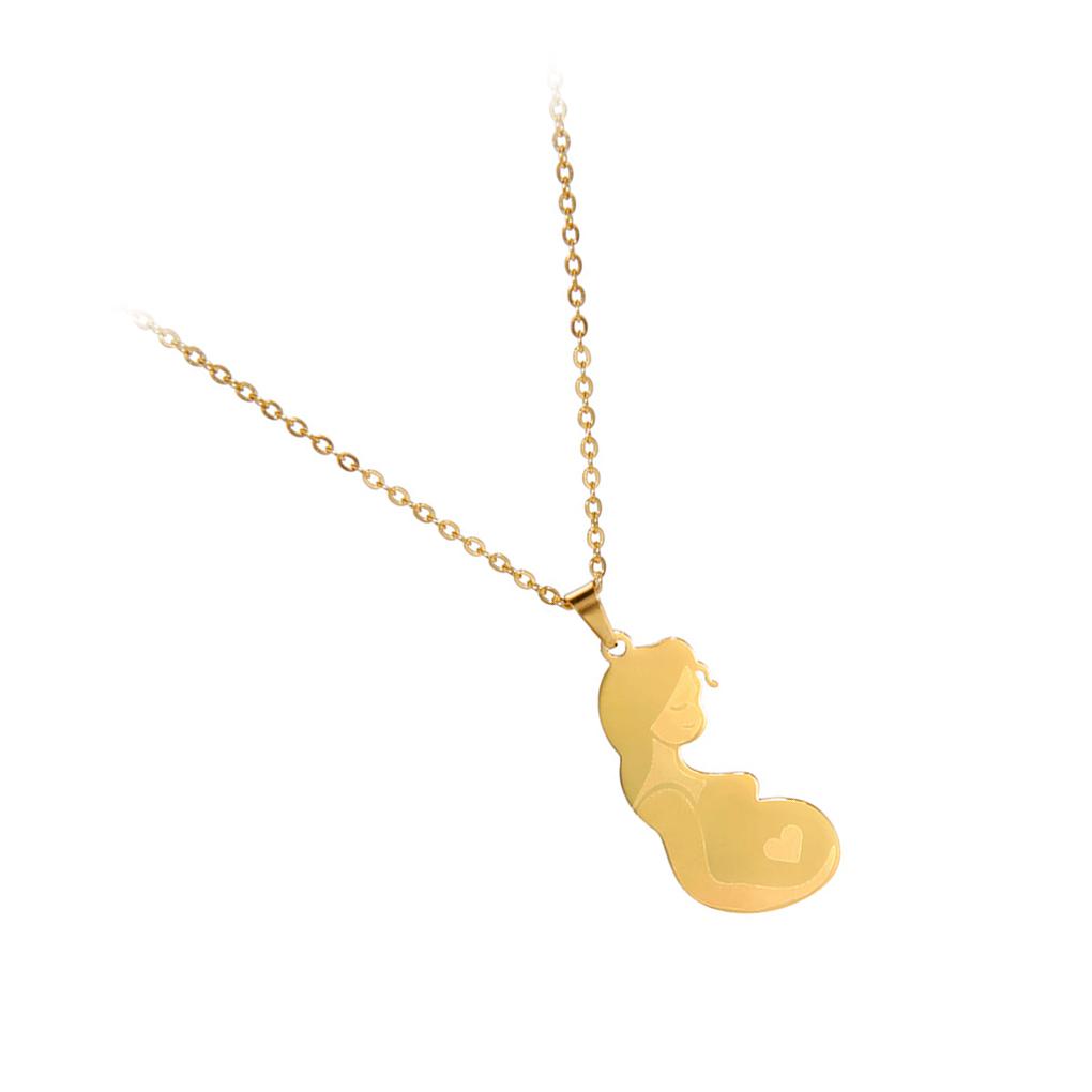 Family Themed Necklace Solid Color Plated Replacement Unfading Decorative Hanging Choker Pendant Jewelry Birthday Gift