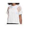 Originals Trefoil Mesh Sports Short Sleeve T-Shirt Women Tops White FU3851
