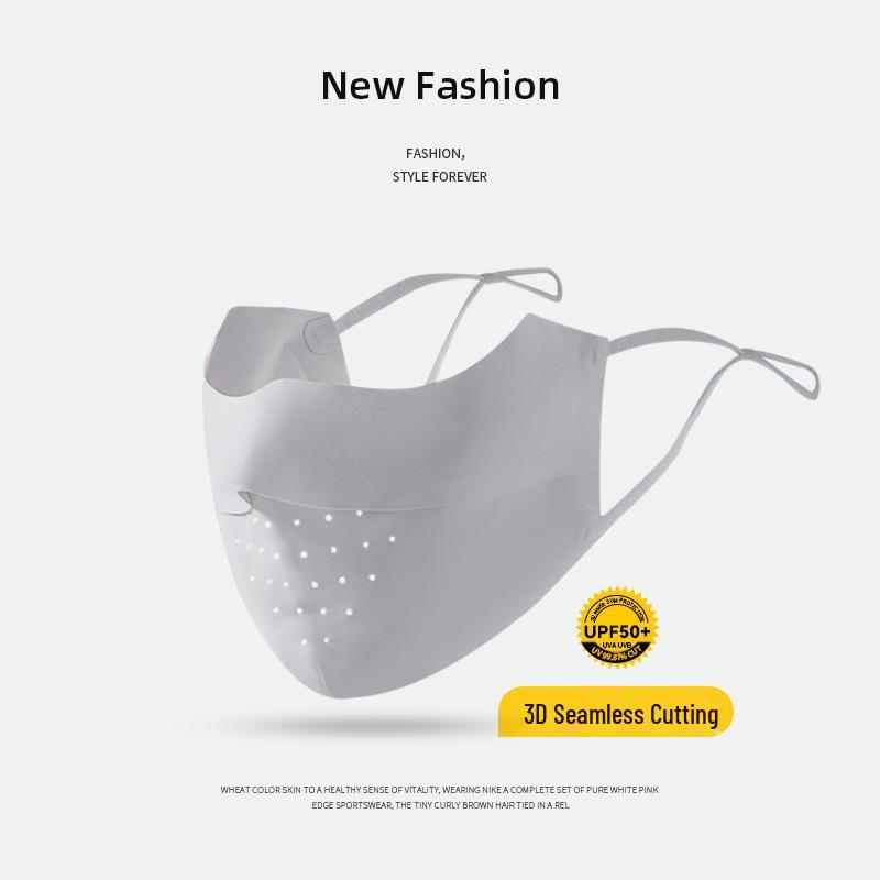 Ono Blush High-End Facekini: Ice Silk UV Protection, Breathable Sunscreen Mask with Eye Corner Shield for Women