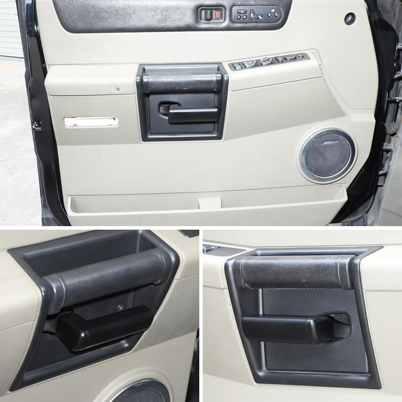For 2003-2007 Hummer H2 ABS Car Inner Door Handle Cover Front Rear Door Interior Handle Protector Trim Sticker Accessories