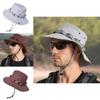 Mens Sun Protection Fisherman Hat With Large Brim And Breathable Nylon For Outdoor Activities