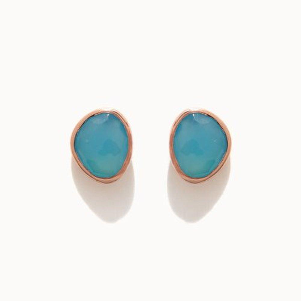Jlauren M03467 December Birthstone Blue Agate Earrings_(1227598)