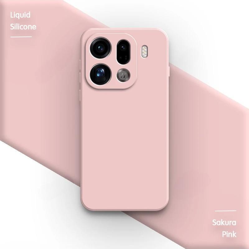 Madingas paprastas odos pojūčio skysto silikono telefono dėklas, skirtas OPPO Find X9 Pro X8 Reno 15 Pro Max A6 Pro A6X A5, atsparus smūgiams galinis dangtelis