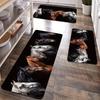 Running Horses Artistic Area Rug, Soft Non-Slip Machine Washable Floor Mat for Laundry Room Bathroom Kitchen Home Decor